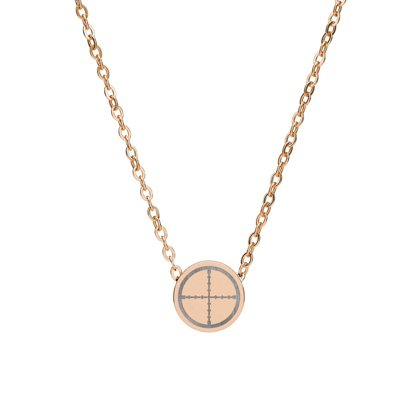 Crosshair Mini Circle Necklace
