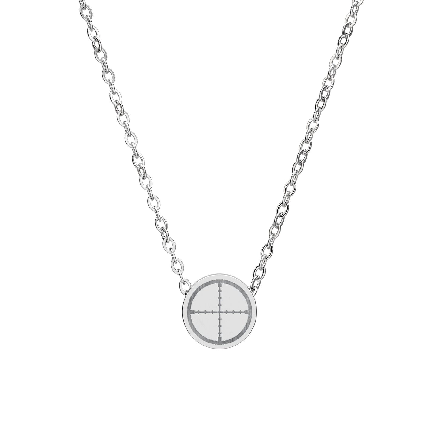 Crosshair Mini Circle Necklace